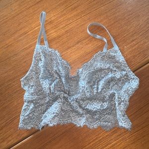 aerie lace bralette (grey)